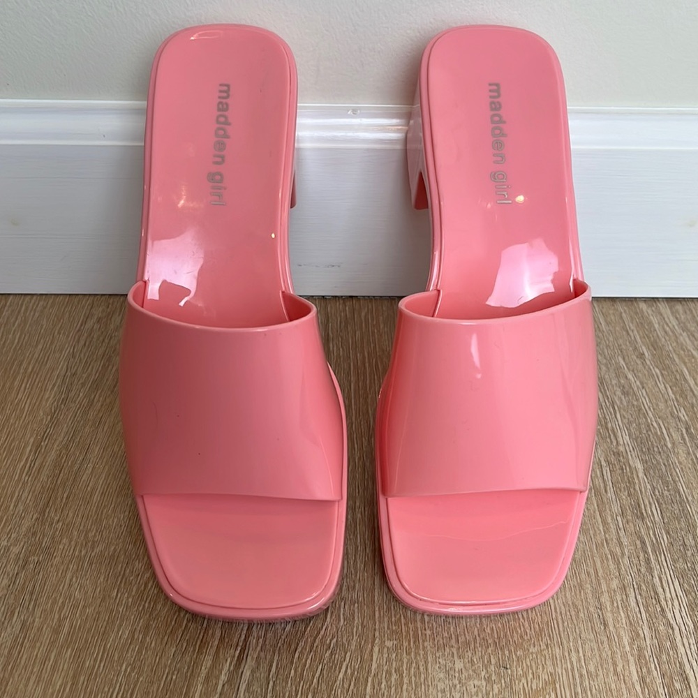Madden Girl Pink Slide Sandals